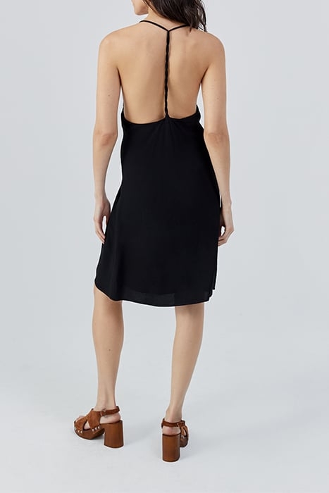 BLACK ECOVERO® STRAPPY DRESS WITH XL BEADS 3