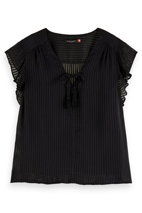 TOP WITH LACE UP FRONT BLACK 4