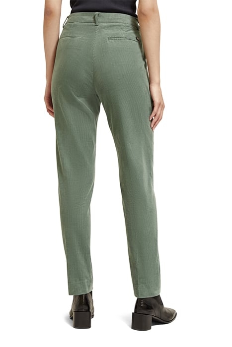 LOWRY - MID RISE SLIM PANT IN CORDUROY SEA WEED 2