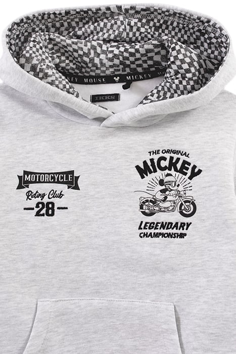 BOYS’ GREY IKKS–MICKEY HOODIE WITH MICKEY EMBOSSED ON BACK 4
