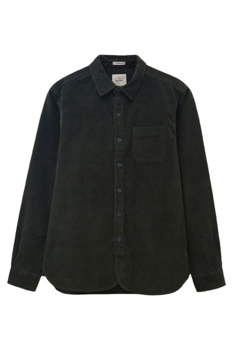 WHITWICK CORD SHIRT DARK GREEN 1