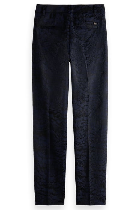 LOWRY - MID RISE SLIM LEG FEATHER JACQUARD PANTS FEATHER JAC 5