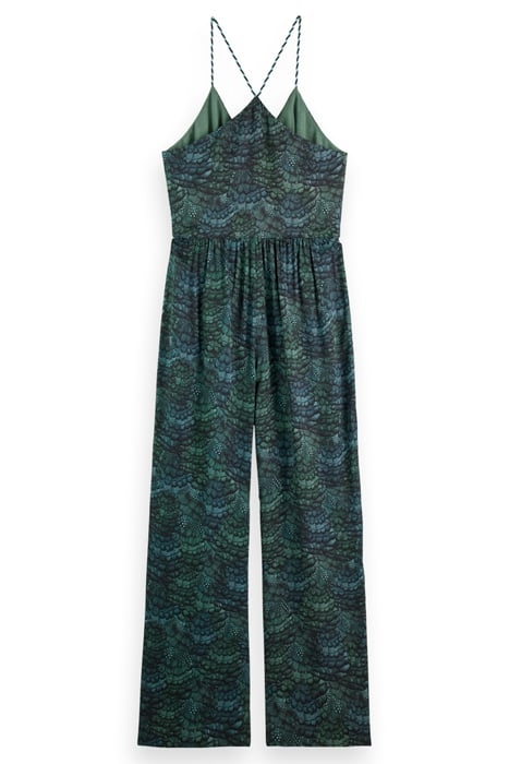 WAISTED BELT DETAIL JUMPSUIT FEATHER BOTTLE GREEN 4