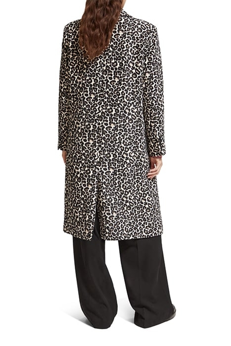 LEOPARD SINGLE BREASTED COAT LEOPARD JACQUARD 3