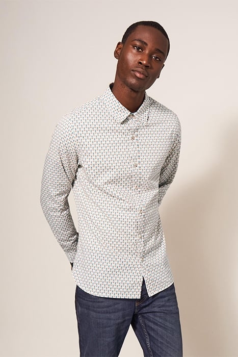 SCANDI GEO PRINTED SHIRT NATURAL 1