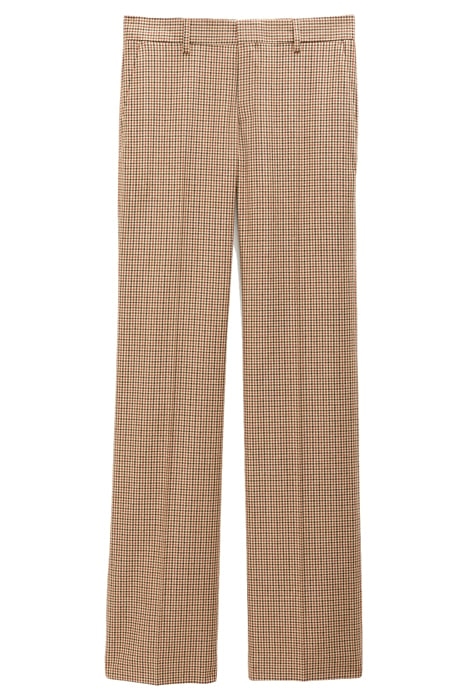 BOOTCUT CHECK TROUSERS SAND BEIGE 1
