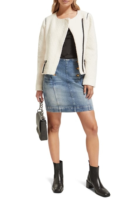 BOUCLE BIKER JACKET SOFT ICE 6