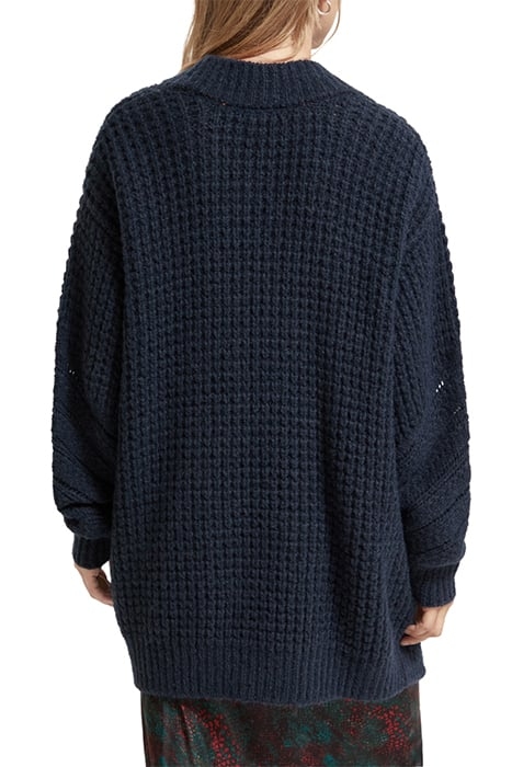 V-NECK OVERSIZED TEXTURED PULLOVER NIGHT 2