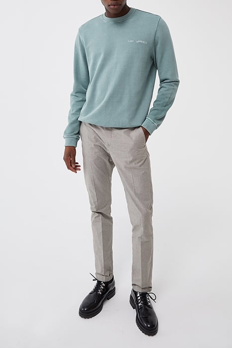 AQUA SWEATSHIRT WITH EMBROIDERED CHEST 3