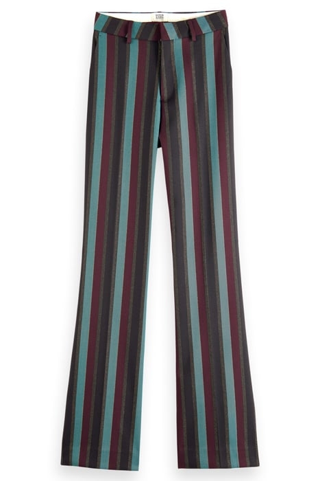 VIOLET - GLITTER STRIPE HIGH RISE FLARE PANT HERITAGE LUREX 4