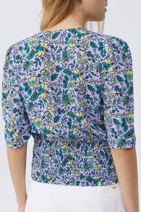 LILAC XL FLOWER PRINT DRAPED BLOUSE 2