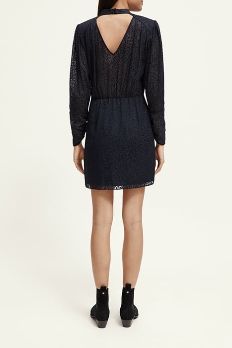 MOCK NECK MINI DRESS WITH OPEN BACK DETAIL NIGHT 3