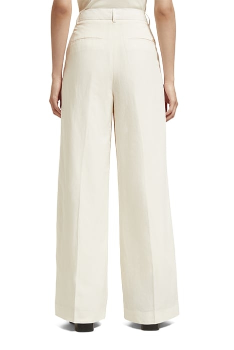 HANA - TAILORED HIGH RISE WIDE LEG PANTS ECRU 2