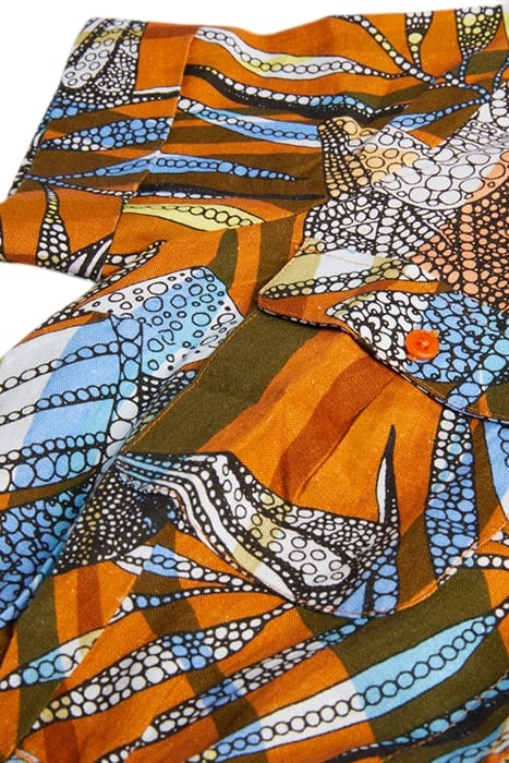 CINDY LINEN ROMPER BATIK TOUCAN CLAY 8