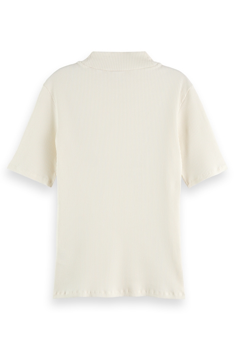 MOCK NECK RIBBED SLIM-FIT TOP SOFT ICE 7