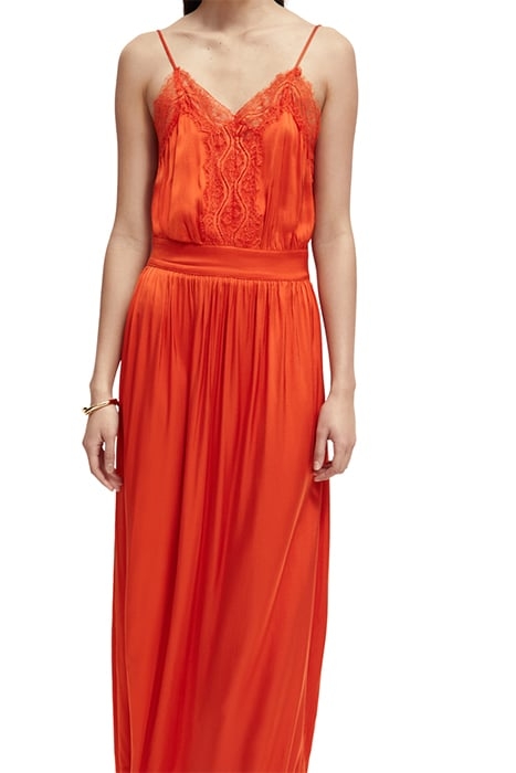 WAISTED CAMI DRESS RED SKIES 8