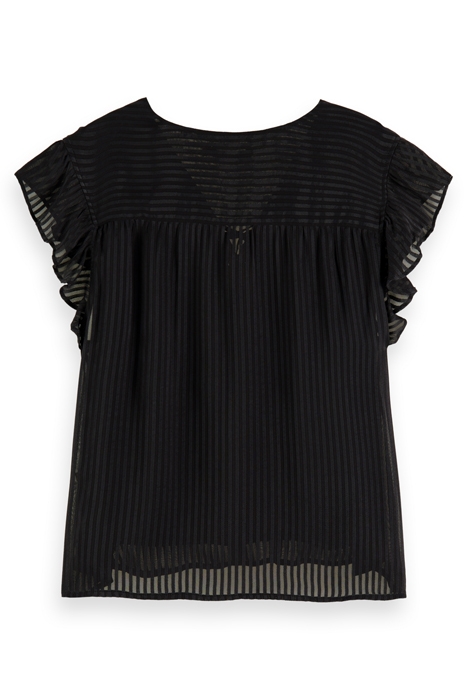 TOP WITH LACE UP FRONT BLACK 5