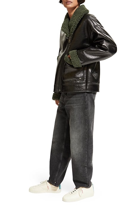 FAUX SHEARLING JACKET EVENING BLACK 6