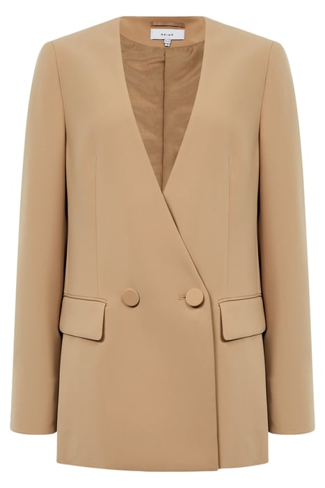 MARGEAUX-COLLARLESS BLAZER NEUTRAL 3