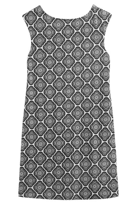 SLEEVELESS JERSEY SHIFT DRESS BLACK, BOTANIC BLUSH 4