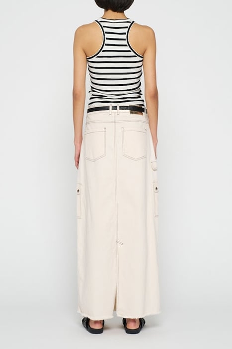 SLUB TWILL SKIRT ECRU 3