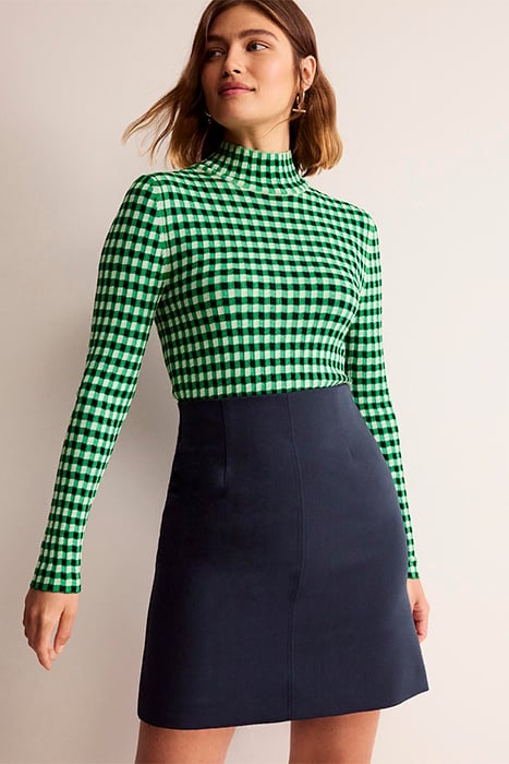 BI-STRETCH MINI SKIRT NAVY 4