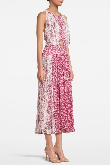 ALEXANDRIA-PRINTED DRESS PINK/WHITE 4