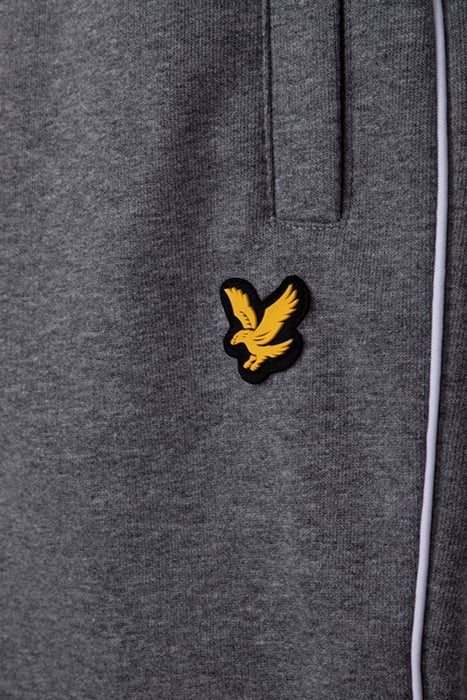 SWEAT SHORT WITH CONTRAST PIPING MID GREY MARL 7