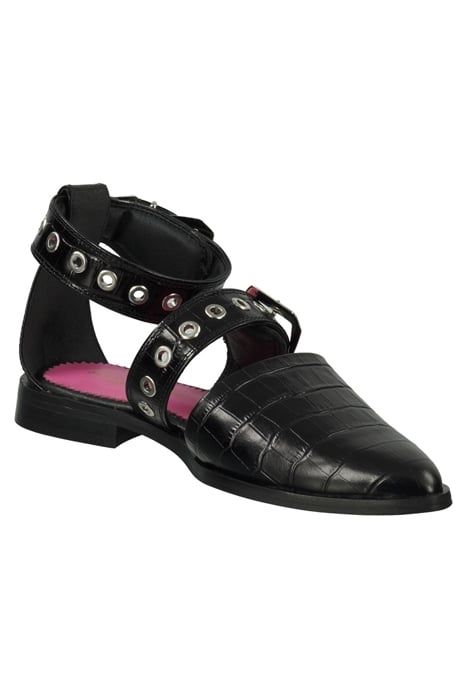 PHIONA LEATHER MULE BLK CROCO OPTICS 2