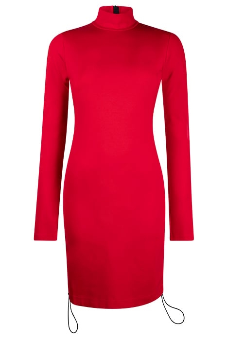 WOMEN'S BODYCON GATHERING DRESS RED 1