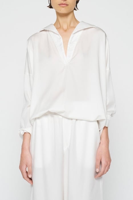 FLOWY BLOUSE WOVEN ECRU 1