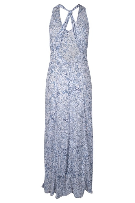 BLUE BANDANA PRINT LONG DRESS 4