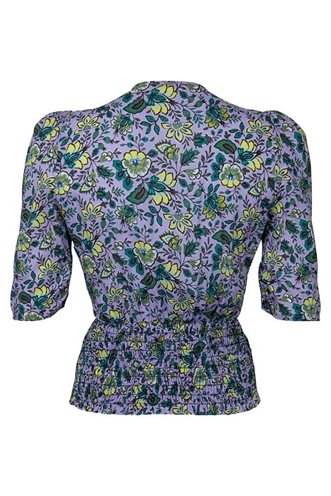 LILAC XL FLOWER PRINT DRAPED BLOUSE 5