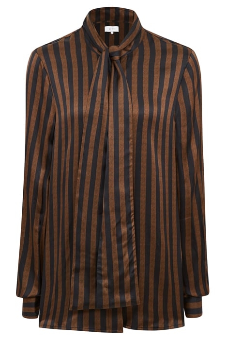 SAVANNAH-STRIPE BUTTON-DOWN SHIRT BROWN 4
