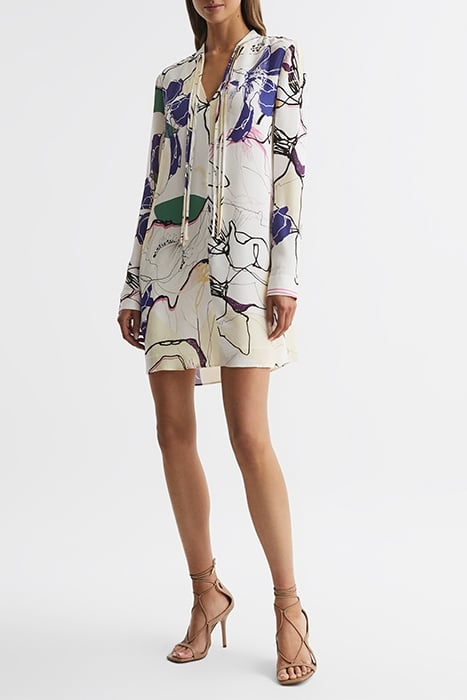 MARGARITE-PRINTED DRESS IVORY 3