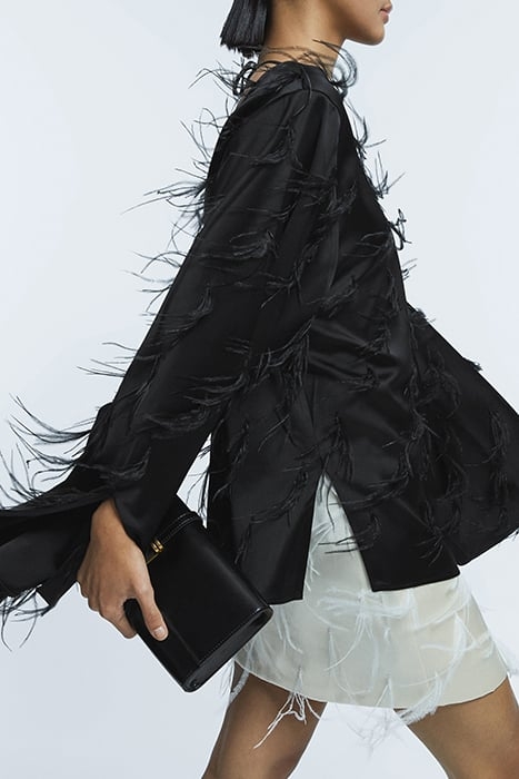 DAISY-FEATHER BLOUSE BLACK 4