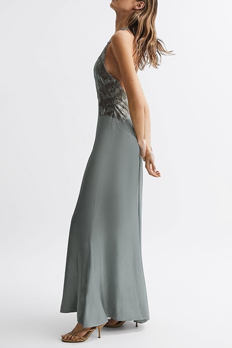 FERN-METALLIC MAXI DRESS SILVER 4