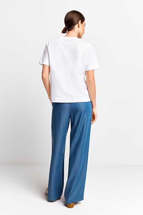 EASY FIT T-SHIRT SUMMER NIGHTS PRINT ORGANIC AZZURE BLUE 3