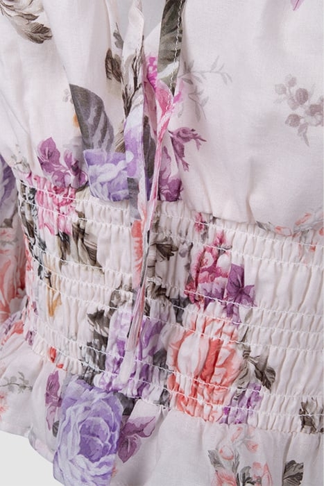 MARINA SHIRRED JOSEPHINE BLOUSE VIENNA FLORAL 3