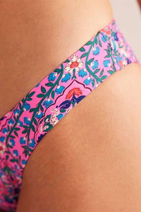 CURVED-TOP BIKINI BOTTOMS FESTIVAL PINK, VINE TERRACE 5