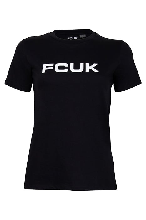 FCUK CHEST TEE BLACK/WHITE 1