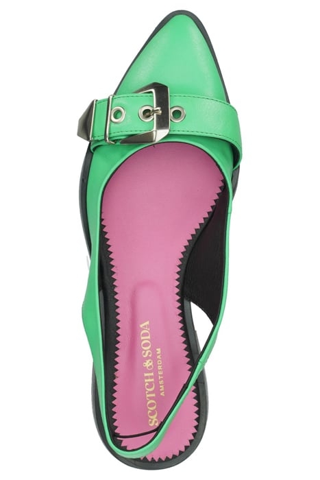 PHIONA LEATHER MULE GREEN 3