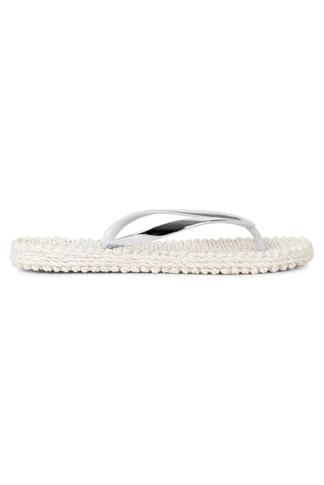 CHEERFUL04M METALLIC FLIP FLOP CREME 1