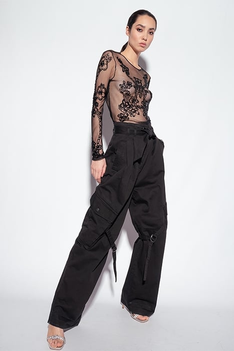 MOSCARDINO PANTALONE GABARDINA BLACK 4