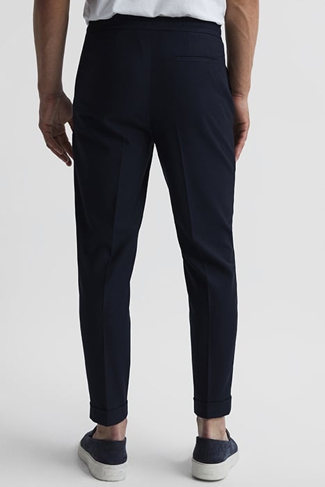 BRIGHTON-PLEATED TAILORED PANTS NAVY 2