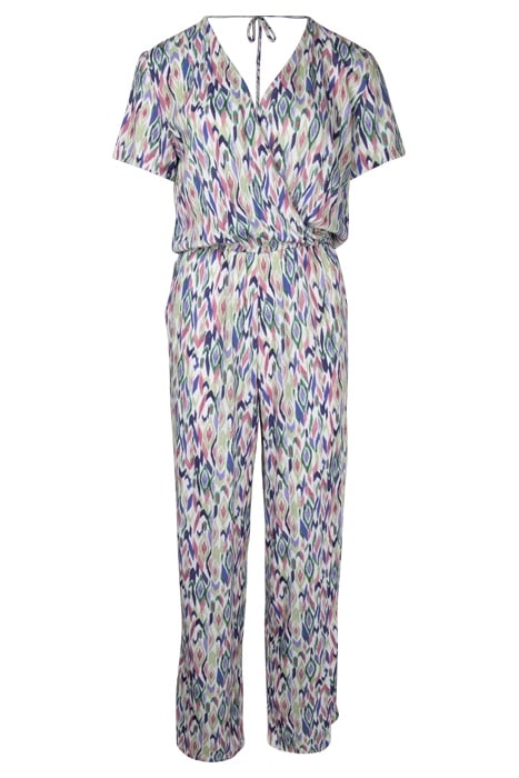 ECRU IKAT DIAMOND PRINT JUMPSUIT 3