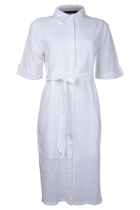 BRODERIE SHIRT DRESS MIDI WHITE 1