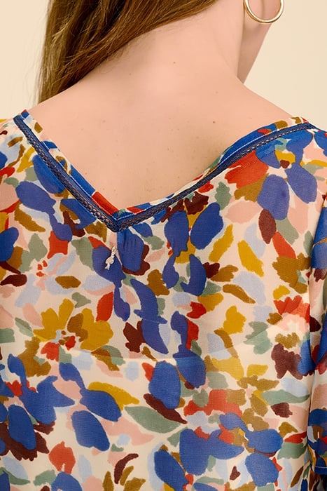 CANAY - SAPPHIRE TOP WITH MULTICOLORED FLOWER PRINT 5