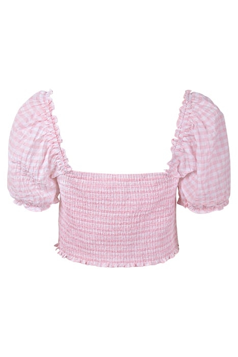 HAYLEY GINGHAM SHIRRED CO-ORD TOP GINGHAM 2