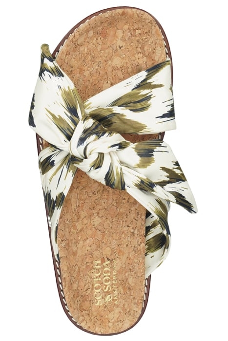 YOSI SANDAL OLIVE LIZARD PRINT 3
